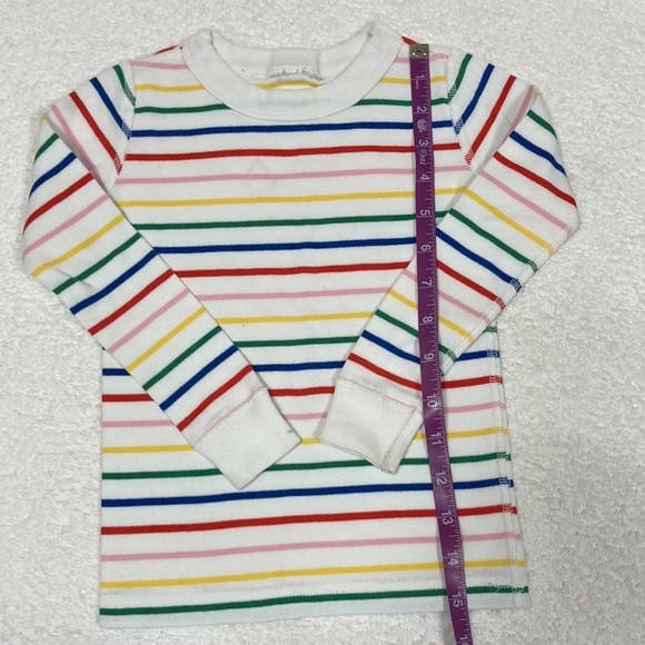 Hanna Andersson rainbow striped snug fit organic pajamas size 4 - Picture 3 of 10